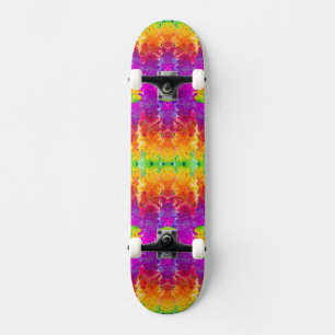 Schattige kleurrijke abstracte spetterverf persoonlijk skateboard