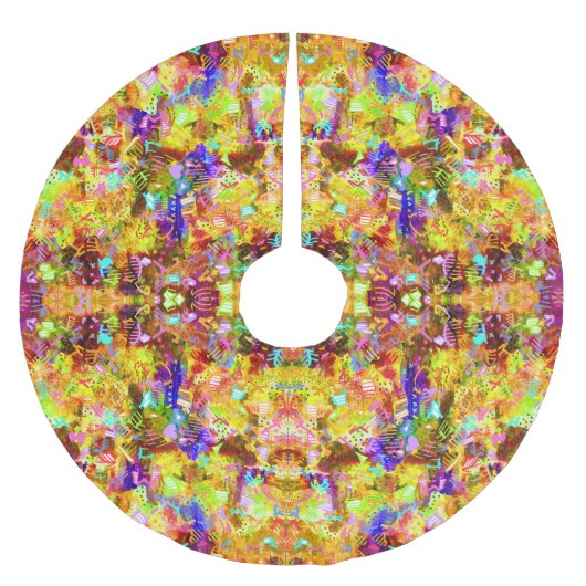 Schattige kleurrijke abstracte verf kerstboom rok (Voorkant)