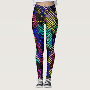 Schattige kleurrijke abstracte wervelpatronen leggings