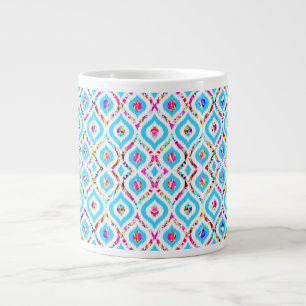 Schattige kleurrijke abstracte zigzag patronen grote koffiekop