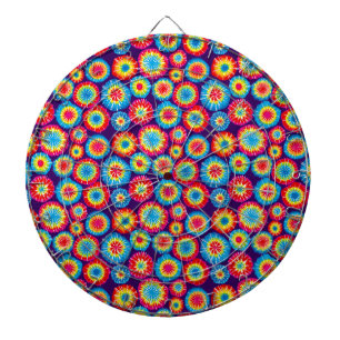 Schattige kleurrijke abstracte zonnen patronen dartbord