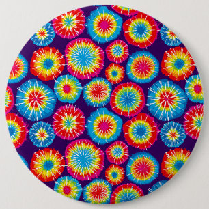 Schattige kleurrijke abstracte zonnen patronen ronde button 6,0 cm