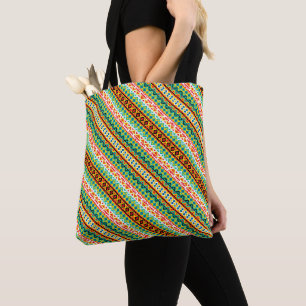 Schattige kleurrijke Azteekse patronen ontwerp Tote Bag