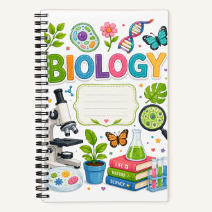 Schattige Kleurrijke Biologie Wetenschap Persoonli Notitieboek