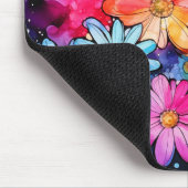 Schattige Kleurrijke Bloem Doodle Muismat (Hoek)