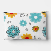 Schattige Kleurrijke Bloemen Sinaasappel Rood Blau Etui (Achterkant)