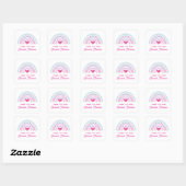Schattige Kleurrijke Boho Regenboog Bedankt Vierkante Sticker (Vel)