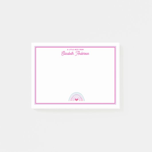 Schattige Kleurrijke Boho Regenboog Meisjes Post-it® Notes (Voorkant)