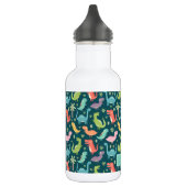 Schattige & Kleurrijke Dinosaurus Patroon Kinder Waterfles (Links)