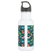 Schattige & Kleurrijke Dinosaurus Patroon Kinder Waterfles (Achterkant)