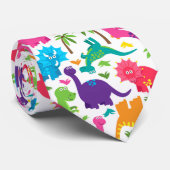 Schattige kleurrijke dinosaurus stropdas (Opgerold)