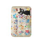 Schattige kleurrijke dog schilders, Bokeh Badmat (Voorkant Verticaal)