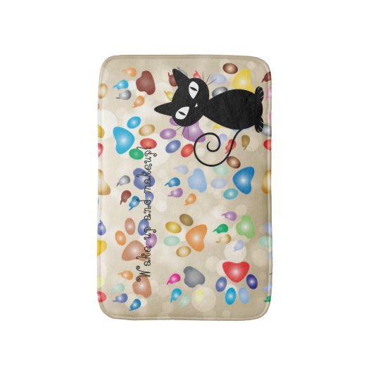 Schattige kleurrijke dog schilders, Bokeh Badmat (Voorkant Verticaal)