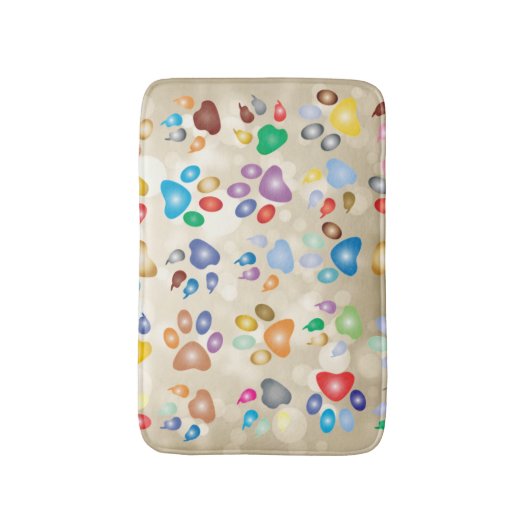 Schattige kleurrijke dog schilders, Bokeh Badmat (Voorkant Verticaal)