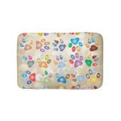 Schattige kleurrijke dog schilders, Bokeh Badmat (Voorkant)