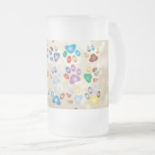 Schattige kleurrijke dog schilders, Bokeh Matglas Bierpul (Voorkant rechts)