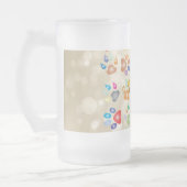 Schattige kleurrijke dog schilders, Bokeh Matglas Bierpul (Links)