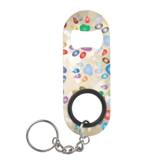 Schattige kleurrijke dog schilders, Bokeh Mini Flessenopener (Voorkant)