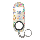 Schattige kleurrijke dog schilders, Bokeh Mini Flessenopener (Achterkant)