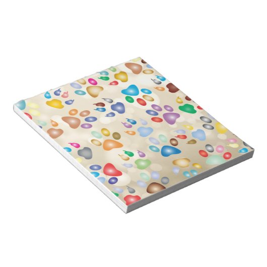 Schattige kleurrijke dog schilders, Bokeh Notitieblok (Schuin)