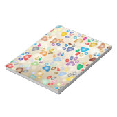 Schattige kleurrijke dog schilders, Bokeh Notitieblok (Linkerzijde)