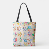 Schattige kleurrijke dog schilders, Bokeh Tote Bag (Achterkant)