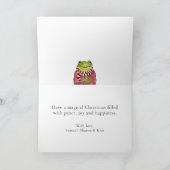 Schattige Kleurrijke Feestelijke Paddenstoel Schim Feestdagen Kaart (Binnen)