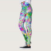 Schattige kleurrijke fragmenten ontwerp leggings (Links)