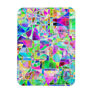 Schattige kleurrijke fragmenten ontwerp magneet