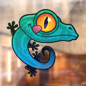 Schattige Kleurrijke Gecko Raamsticker (Vel 2)