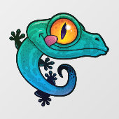 Schattige Kleurrijke Gecko Raamsticker (Vel)