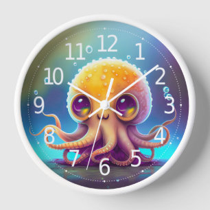 Schattige Kleurrijke Gele Octopus Buitenaardse Kun