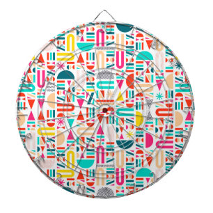 Schattige kleurrijke geometrische vormen patronen dartbord