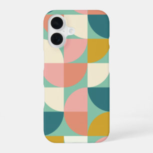 Schattige Kleurrijke Geometrische Vormen Patroon i iPhone 16 Hoesje