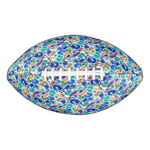 Schattige kleurrijke gezichts patronen van monster american football