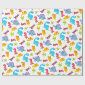 Schattige Kleurrijke Grappige Unisex Witte Baby Di Cadeaupapier (Vlak)