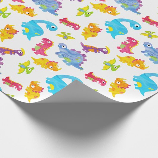 Schattige Kleurrijke Grappige Unisex Witte Baby Di Cadeaupapier (Hoek)