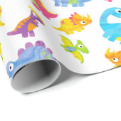 Schattige Kleurrijke Grappige Unisex Witte Baby Di Cadeaupapier (Rol Hoek)