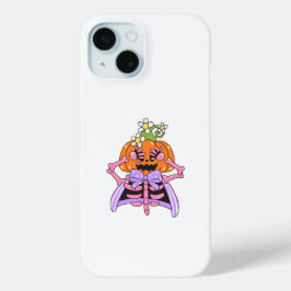 Schattige & Kleurrijke Halloween-botten iPhone 15 Case
