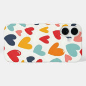Schattige Kleurrijke Hartjes Doodle Romantisch Case-Mate iPhone Case (Achterkant (horizontaal))