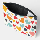 Schattige Kleurrijke Hartjes Doodle Romantisch Etui (Open)