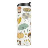 schattige, kleurrijke herfst thermosbeker (Gedraaid links)
