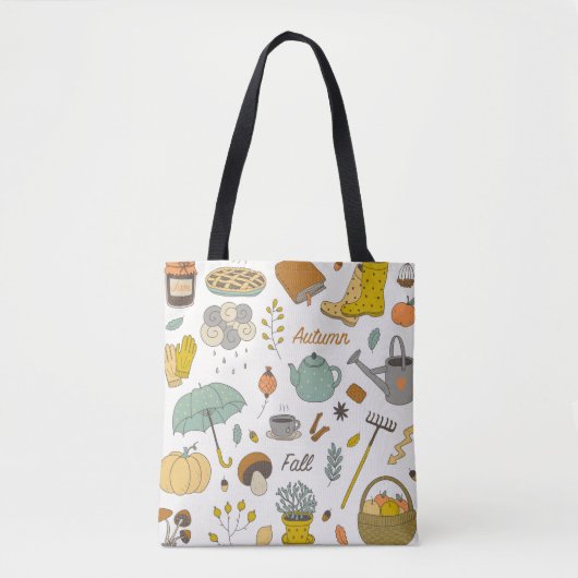 schattige, kleurrijke herfst tote bag (Voorkant)