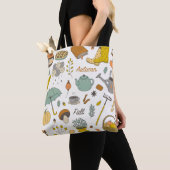 schattige, kleurrijke herfst tote bag (Dichtbij)