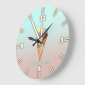 Schattige kleurrijke ijskappen grote klok (Hoek)