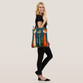 Schattige kleurrijke katten tote bag (Op model)