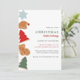 Schattige Kleurrijke Kinderen Kerst Koek Uitwissel Kaart