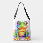 Schattige Kleurrijke Kleine Kroggie Crossbody Tas (Achterkant)