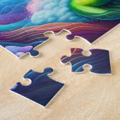 Schattige Kleurrijke Kleine Zeemeermin Legpuzzel (Zijkant)
