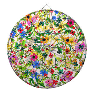 Schattige kleurrijke lente bloemige bloemen dartbord